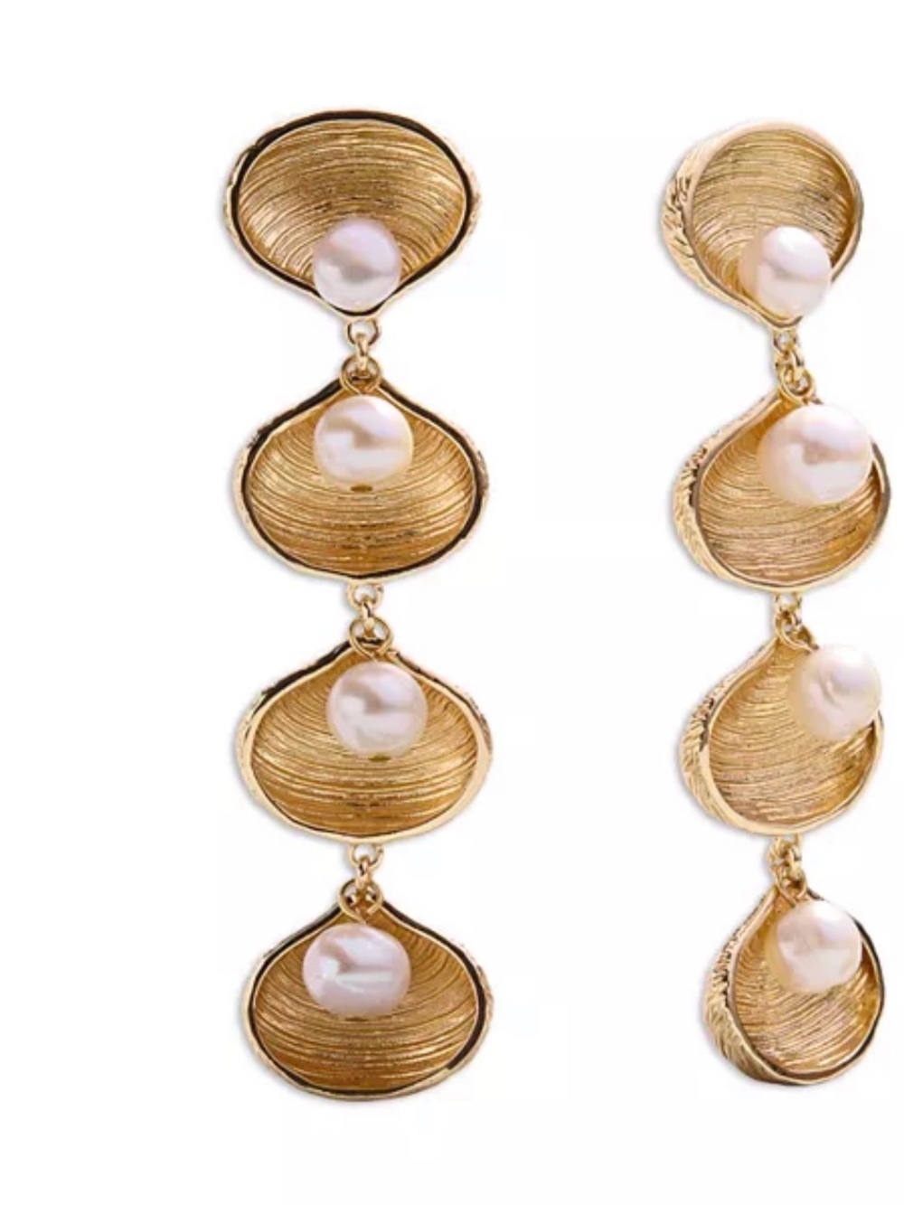 Baublebar NEW Margaret Shell & Cultured Freshwater Pearl Statement Earrings